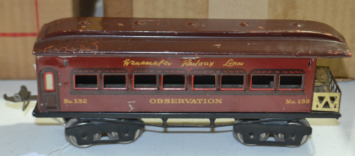 1924 - first Ives 0 gauge Observation Cars